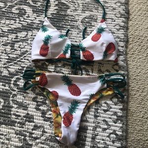 Two piece pineapple bikini